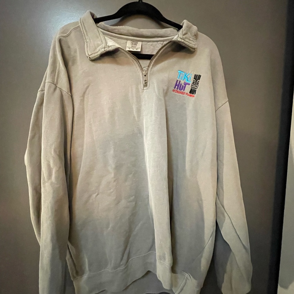 Comfort Colors Gray Zip Up Sweater